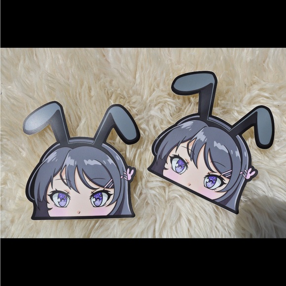 Bunny Girl Peeker Anime Vinyl Sticker - Picture 3 of 3